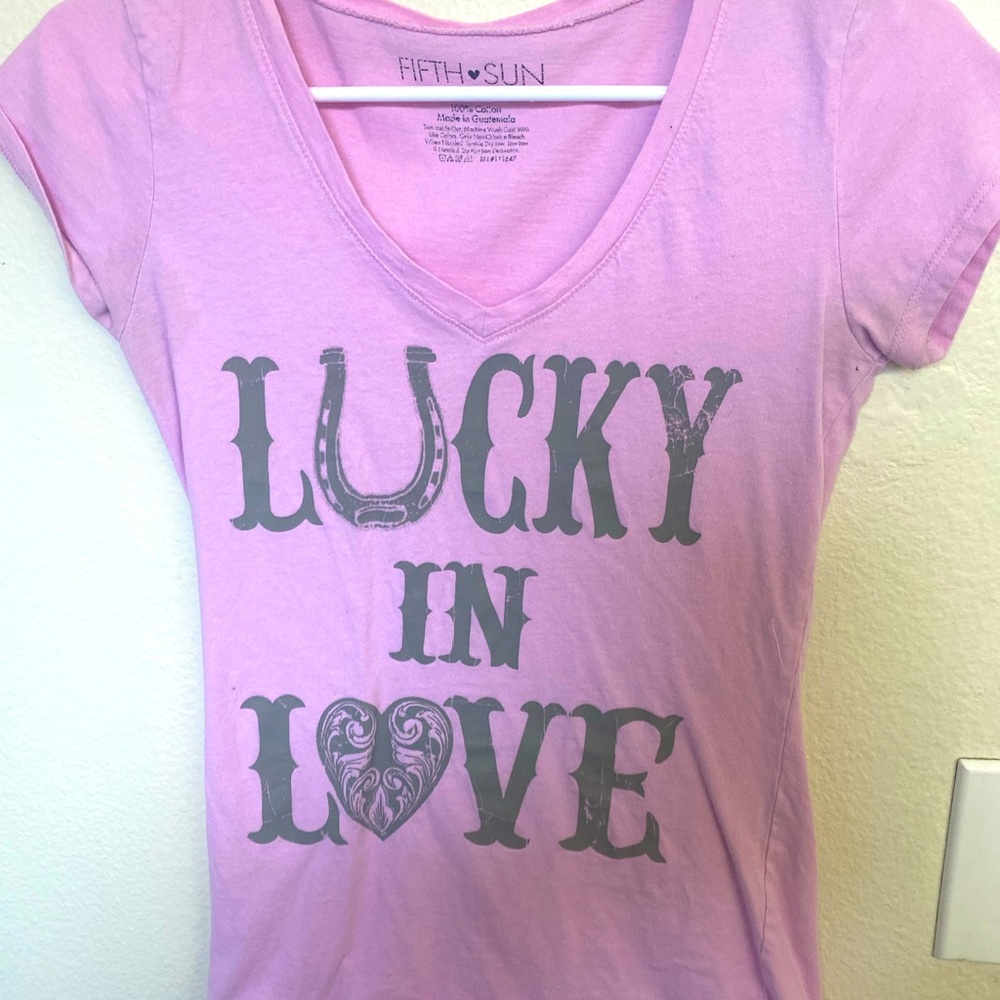 Lucky in Love V Neck